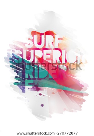 vector illustration of a cool surfing in California. california surfing design for graphics for t-shirt, vintage design, imposed geometric dynamic pattern background
