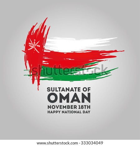 vector illustration November 18th Sultanate of Oman . National Day, celebration republic, graphic for design elements