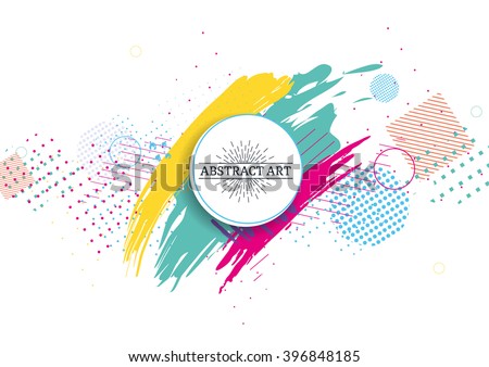 Vector frame for text and labels in the style of Modern Art graphics for hipsters background paint, design element for design business cards, invitations, gift cards, flyers and brochures