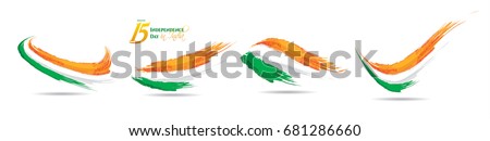 festive illustration of independence day in India celebration on August 15. vector design elements of the national day. holiday graphic icons. National day