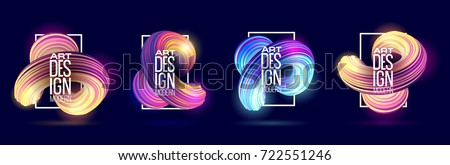 vector illustration. stylish set of backgrounds bright morphing out lines. design of hipster frames. element of graphics for decoration in posters, flyer, cards, covers. simple geometric shapes. set 3