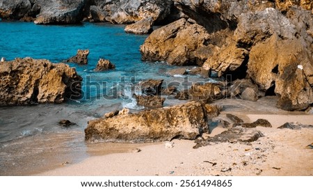 Similar – Image, Stock Photo Rocky formation in foamy sea