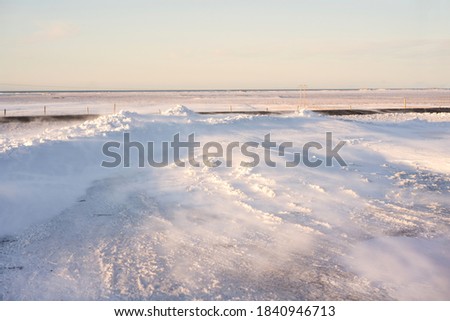 Similar – Image, Stock Photo snow line Trip Loneliness
