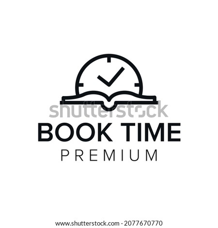 Book time logo icon vector template