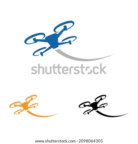 Drone design related to drone service company logo. Illustration design of drone