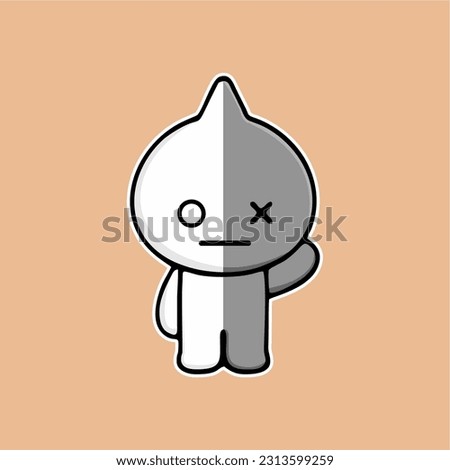 VAN cute bt21 big set sticker concept vector design