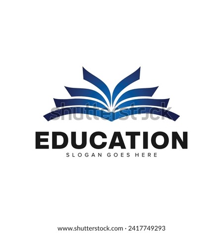 Minimalist and modern book logo for education and organization theme. Also great for company logos, brands, for icons, labels, etc
