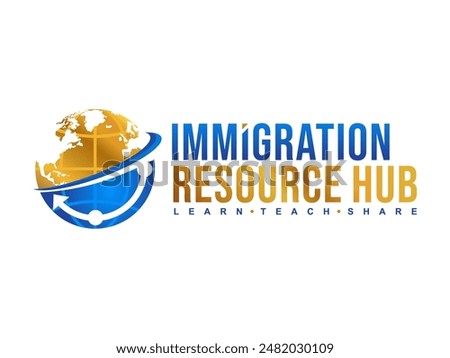 immigration logo vector. Concept of immigration and migration programs, Services and Free Online Evaluation