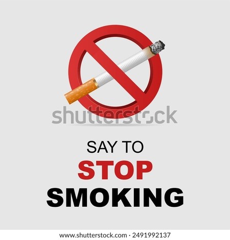 no smoking sign or icon. ban on smoking banner for social media post. no smoking awareness campaign, say no to smoking banner with cigarette ban sign