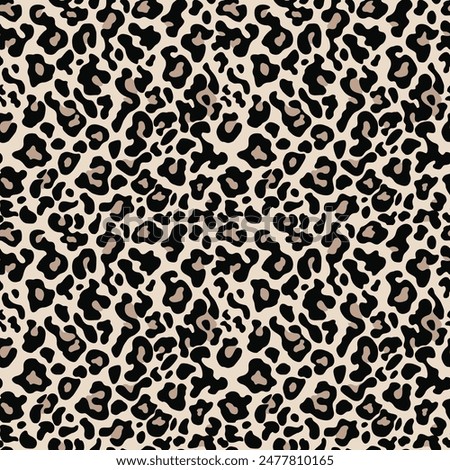 
Seamless leopard print vector. Fashionable background for fabric, paper, clothing. Animal design on textiles