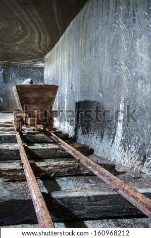 Old salt mine wagon, Turda, Romania.