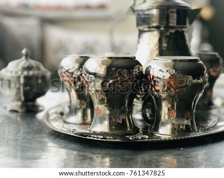 old traditional tea set ... Stok fotoğraf © 