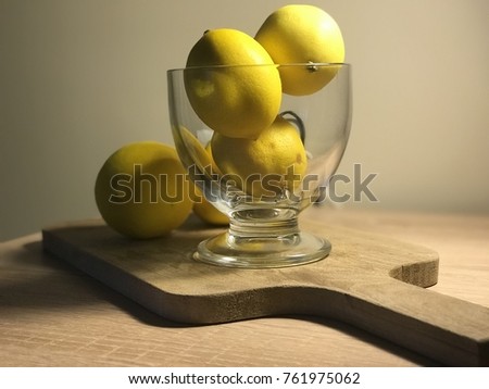 little lemons on table Stok fotoğraf © 