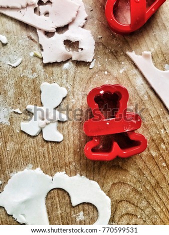 dough and red tools Stok fotoğraf © 