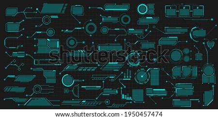 Callouts titles UI, UX. Callout bar labels, information call box bars and modern digital info. Tech digital info boxes hud templates. Futuristic set advertising communication. Vector illustration