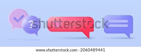 The icon of the cartoon comment field with the number of likes for social networks or messaging applications. Chat or message speech bubble 3d turn animation. Social media like. Vector illustration