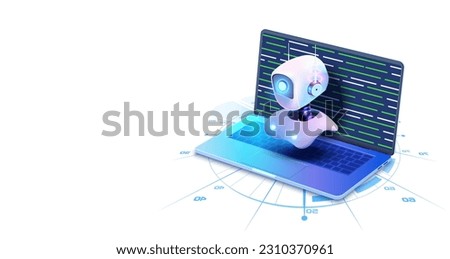 Digital brain neural network, AI servers and robots technology, artificial bot mind. AI Content Generator. Chatbot technology, isometric. Media communication with artificial intelligence. 3d vector