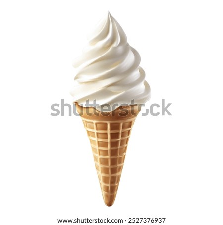 Image, Stock Photo Soft vanilla ice cream with chocolate stick