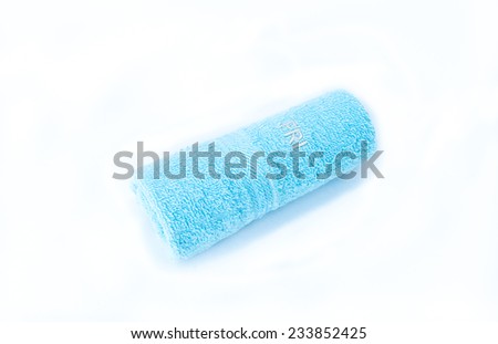 Blue towel rolls