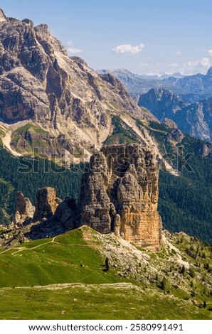 Similar – Image, Stock Photo Rock formation near path in nature