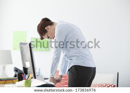 Consider, that woman bent over furniture well! think Commit error. woman bent over furniture