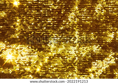 Gold glittering sequins sequins scales, great background for your design Foto d'archivio © 