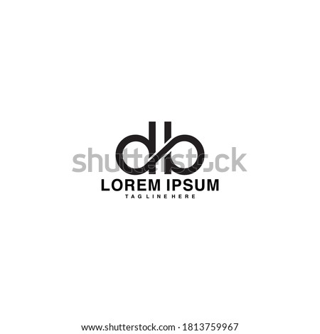 Initial Name Letter BD or DB Icon Logo Symbol Vector
