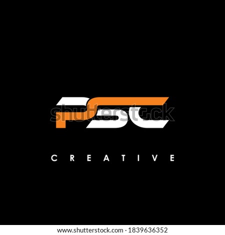 PSC Letter Initial Logo Design Template Vector Illustration