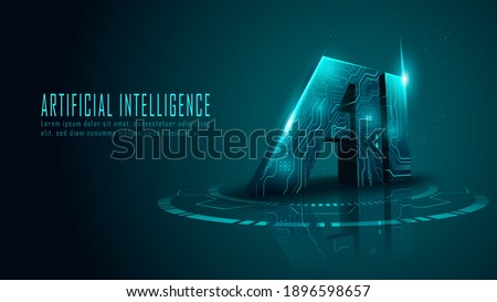 3D ai circuit in futuristic concept suitable for future technology artwork , Responsive web banner