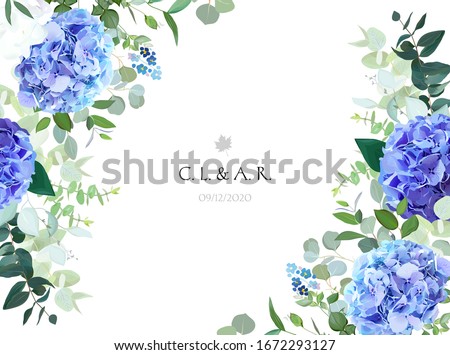 Similar – Image, Stock Photo Green Hydrangea Flowers in the Garden