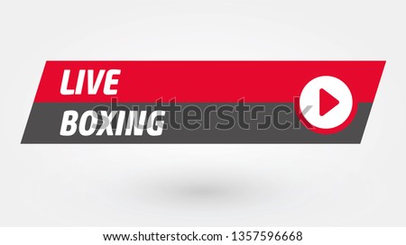 Vector Live Stream, Live Icon Flat Style with Play Button Isolated on Transparent Background for Blog, Player, Broadcast, Website, Online Radio, Media Labels, Logo. Live Stream Banner. - Vector