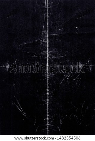 A4 Folded Paper Texture. Authentic Grungy Folded Paper Perfect for Poster Design & a Background. - Photograph/Texture Foto stock © 