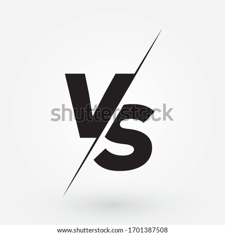 Versus logo. VS letters for sports, fight, competition, battle, match, game. Vector icon.