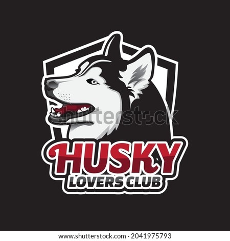 Husky Lovers Club Mascot Logo Design