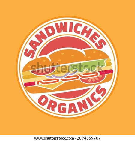 one-sided sandwich logo with soft color