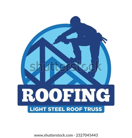 The Roofing Logo Design. Light Steel Roof Truss Work