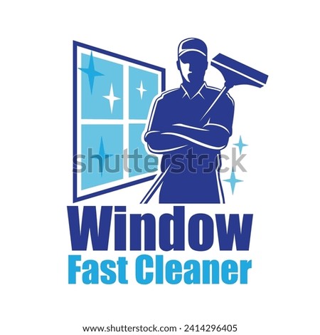 The Window Cleaning Logo Design. Window Ready Guy 