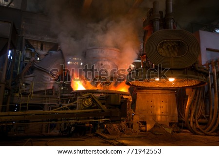 Electric arc steel furnice Imagine de stoc © 