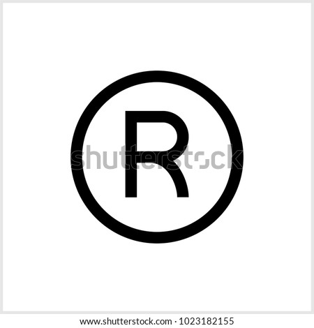 Registered Trademark Icon Vector Art Illustration