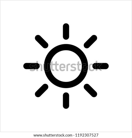 Brightness Icon, Intensity Setting Vector Art Illustration