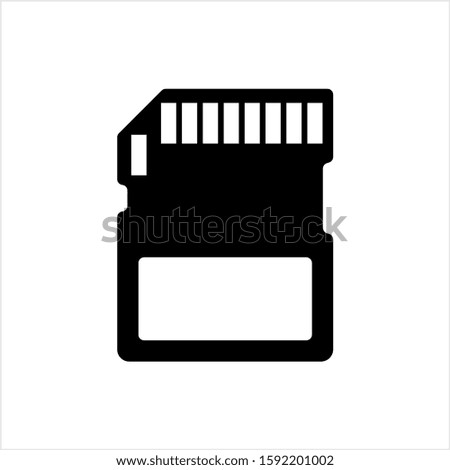 Memory Card Icon Vector Art Illustration