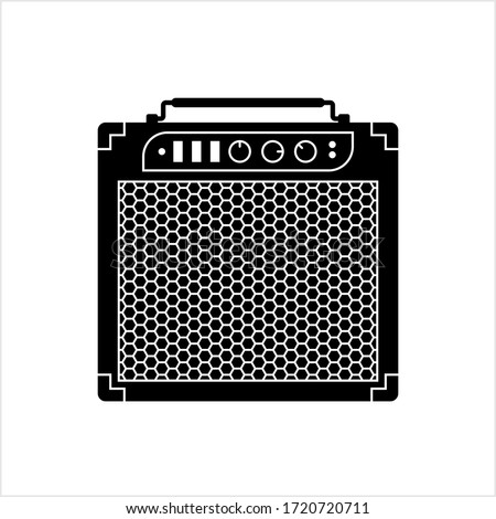 Guitar Amplifier Icon, Amp, Power Amplifier Icon Vector Art Illustration