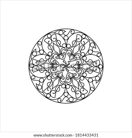 Fleur De Lis Metal Wall Decor, Fleur-De-Lys Or Flower-De-Luce, The Decorative Stylized Lily Vector Art Illustration