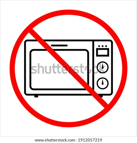 No Microwave Icon, Microwave Vector Art Illustration