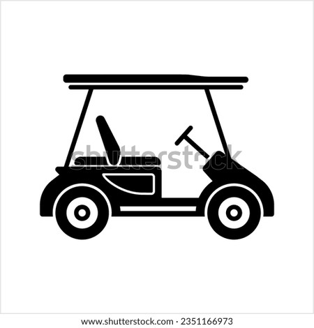 Golf Cart Icon, Sport Cart, Golf Car Icon Vector Art Illustration