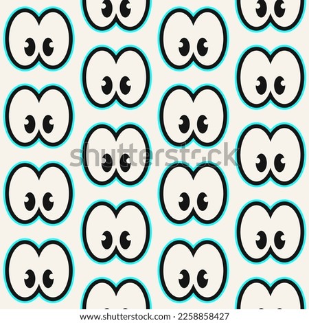 Hippie fun looker eyes seamless pattern for background and home textile design