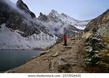 Image, Stock Photo lake agnes Alberta