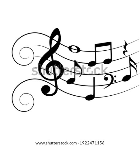 Music Note On Staff | Free download on ClipArtMag