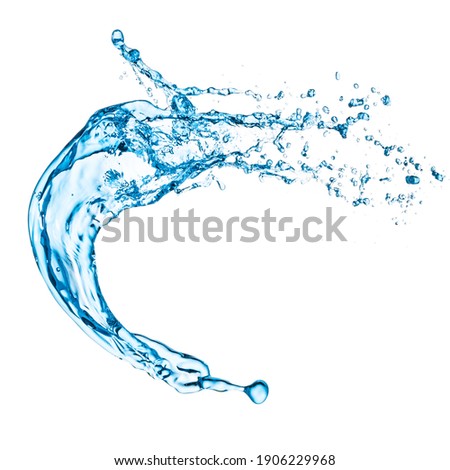 blue water splash isolated on white background Foto stock © 