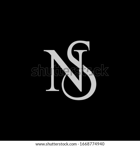 NS logo design. Vector illustration.